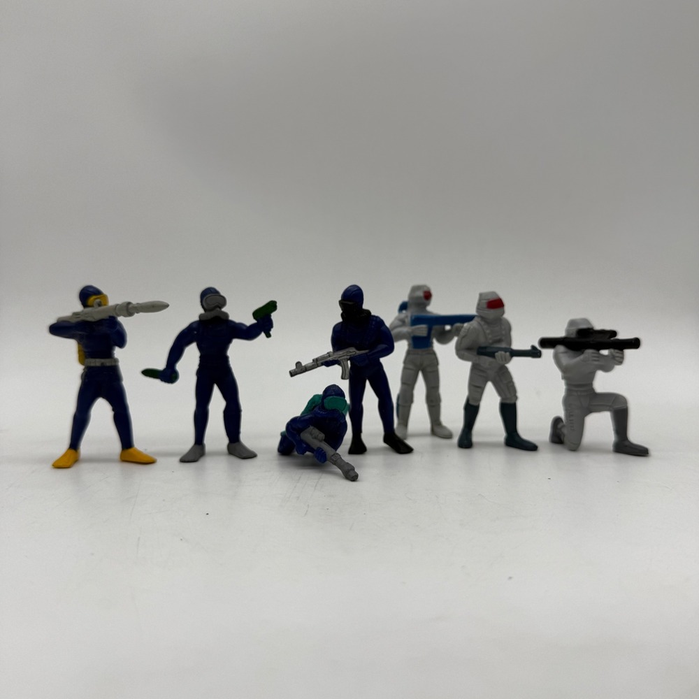 M.I. Action Figure Lot Blue Grey 1987 Military Scuba Soldiers